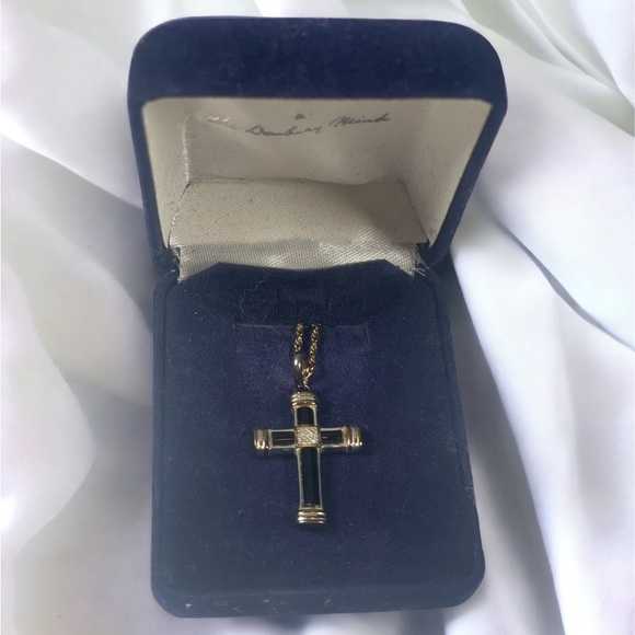 Sterling Silver Cross Necklace by Danbury Mint - Picture 1 of 5
